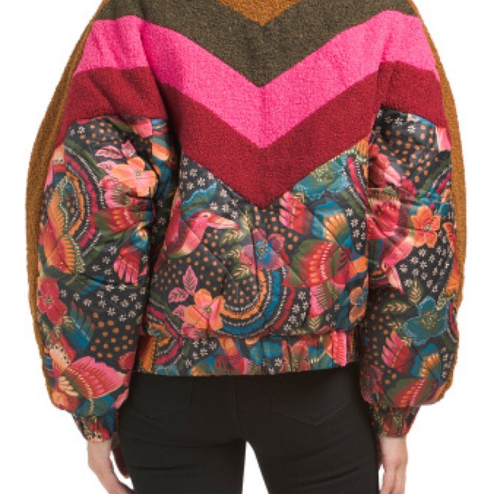 FARM RIO Toucanfly Reversible  Puffer Jacket - Picture 2 of 6